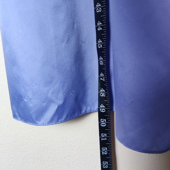 Vtg 80s Union Made Periwinkle Blue Puff Sleeve Prom Dress Bridesmaid Gown XS/S - Picture 11 of 13